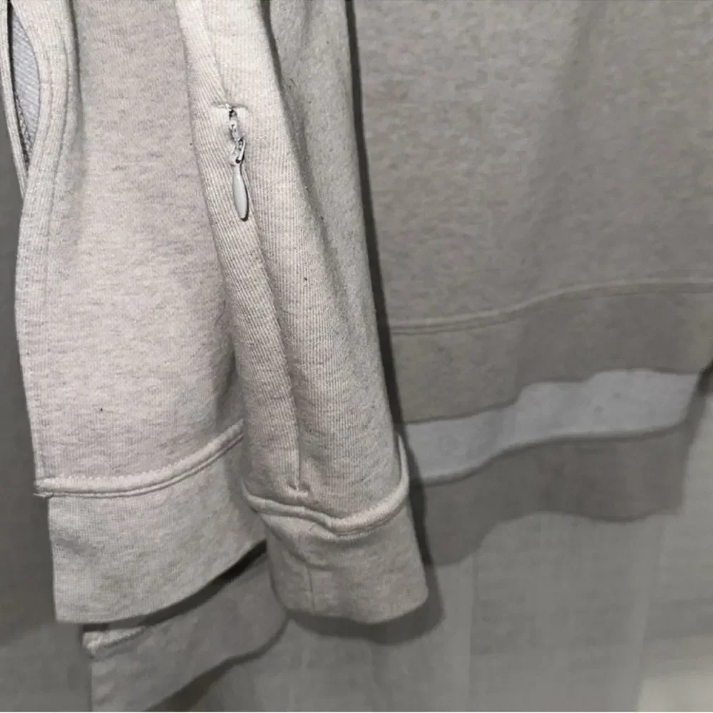Nike S Silver Gray Oversized High Low Terrycloth Interior Pullover Sweatshirt